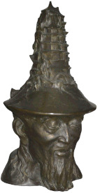Adoration of the Magi - King of the East; bronze 28" high (70 cm)